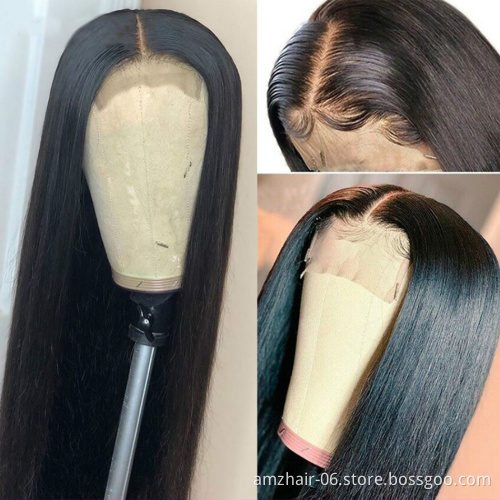 Raw Indian Cuticle Aligned Human Virgin Hair Lace Front Wig Wholesale Hair Full HD 5X5 Lace Closure Frontal Wig For Black Women